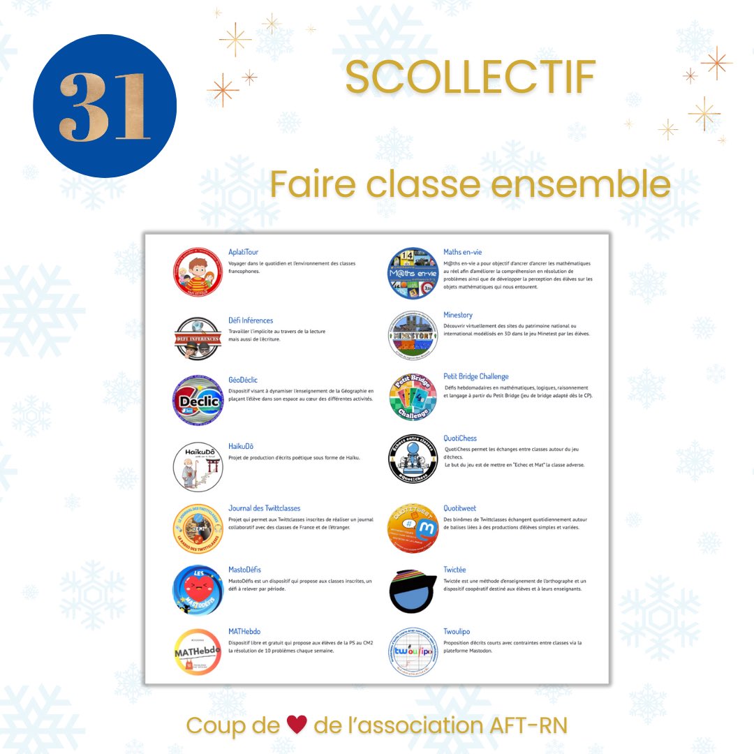 Pépites et coups de ❤️ des #ERUN et #RefNum <a href="/educatechexpo/">Educatech Expo</a>

✨PÉPITE 31 – SCOLLECTIF✨

SCOllectif, c’est un espace sécurisé de partage et publication pour les classes, pensé par des enseignants, pour favoriser communication, coopération et EMI.

🔗 edurl.fr/calendrier-apr…
