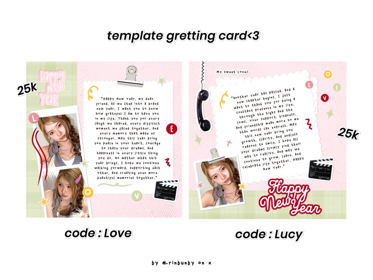 rinbunby's tweet image. 𓄳 ֹ ‌ ⊹ Help repost thankyou! ⭐️👧🏻

  sweet—love  : aku membawa ready stock template greeting card yang siap dijemput sekarang! file berupa IPV, avail recolor dan retext 🥢⭐️ 

#zonauang