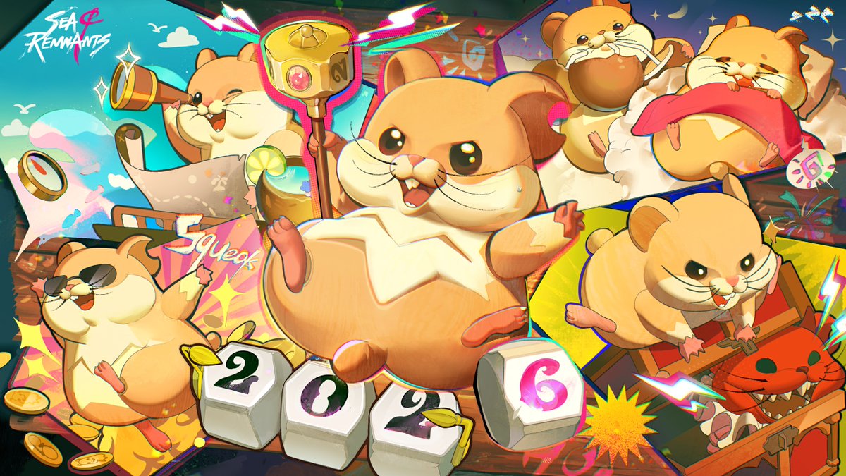 New Year’s at sea, also overtime night for the Hamster God.

Wishes in line.
Lists maxed out.
One by one. No one left behind.

(🐹Squeak: this one… then that one…)

Happy New Year 2026 from Sea of Remnants.