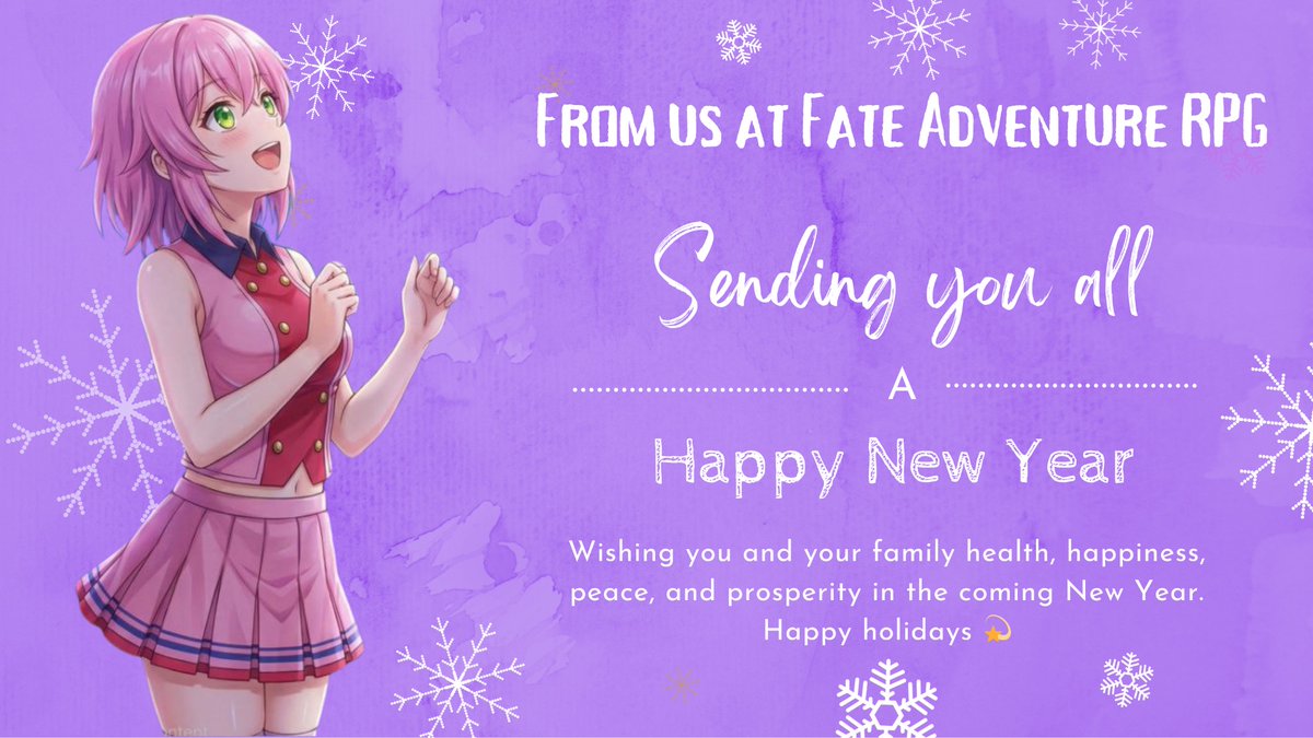 Happy New Year from all of us at Fate Adventure RPG. 
As we power up into 2026, thank you for playing, supporting and believing in our games. Here’s to epic adventures, seamless launches and unforgettable moments both on-screen and off.  
Wishing you a year filled with joy,