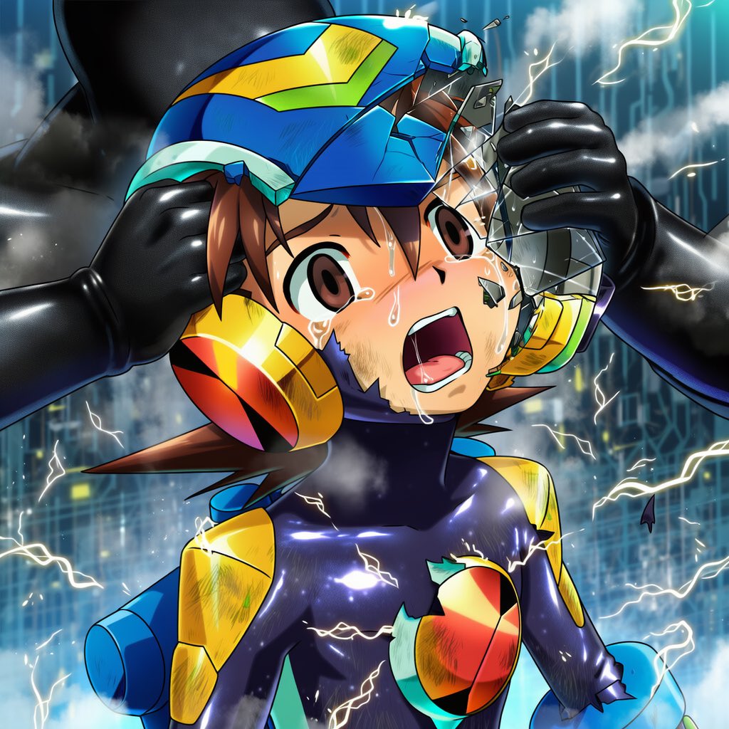 syumarifox's tweet photo. 貴���な休みを使ってプロンプトを試していたらかなり理想に近づいた ボロボロに敗北したところから羽交い締めにされヘルメット＆マスクを破壊され素顔を晒す超絶鉄板シチュ(個人的) ストーリーつけたいっすね……#AIart https://t.co/CbNGAvSzNp