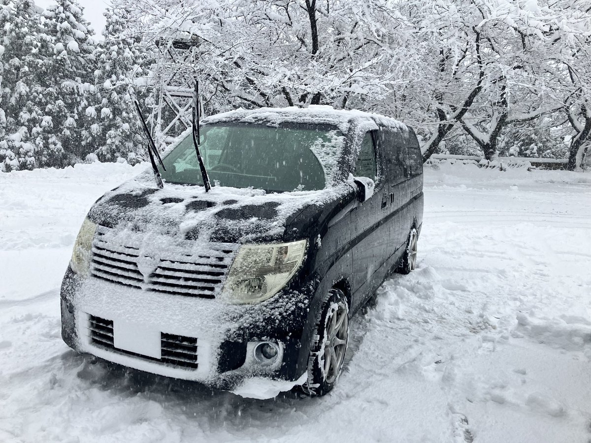 kabusan232's tweet photo. さぁ、冬本番。
FRのエルグランド、新雪ならまだまだ余裕ある。ようやく去年準備したスタッドレスが活躍してる。 https://t.co/ukgiNG1iRz