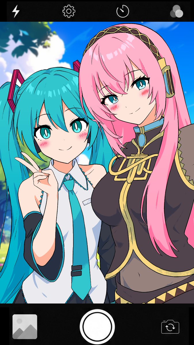 初音ミク ,巡音ルカ 「ミクルカ」|カッキーのイラスト