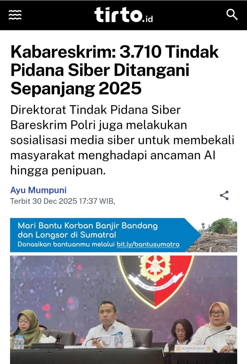 iamvsmymind's tweet photo. Capaian Polri di tahun 2025 menunjukkan kerja kolektif yang solid menghadapi tantangan keamanan yang dinamis, dan ke depan evaluasi berkelanjutan akan terus mendorong Polri semakin dekat dengan rakyat serta konsisten Perkuat Pendekatan Humanis  #PolriUntukIndonesia https://t.co/iQURYJD3Lx
