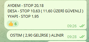gkngurlek's tweet image. Güzel oldu. 
Pazartesi günü telegramda analiz ettiğimiz #aydem ve #desa'dan 3 günde iyi para kazandık ancak #yyapı stop olduk. #ostim tarafı ise gelirse alınır dediğimiz yere anca geldi. O tarafa da yeniden bakacağız. Bereketli olsun.