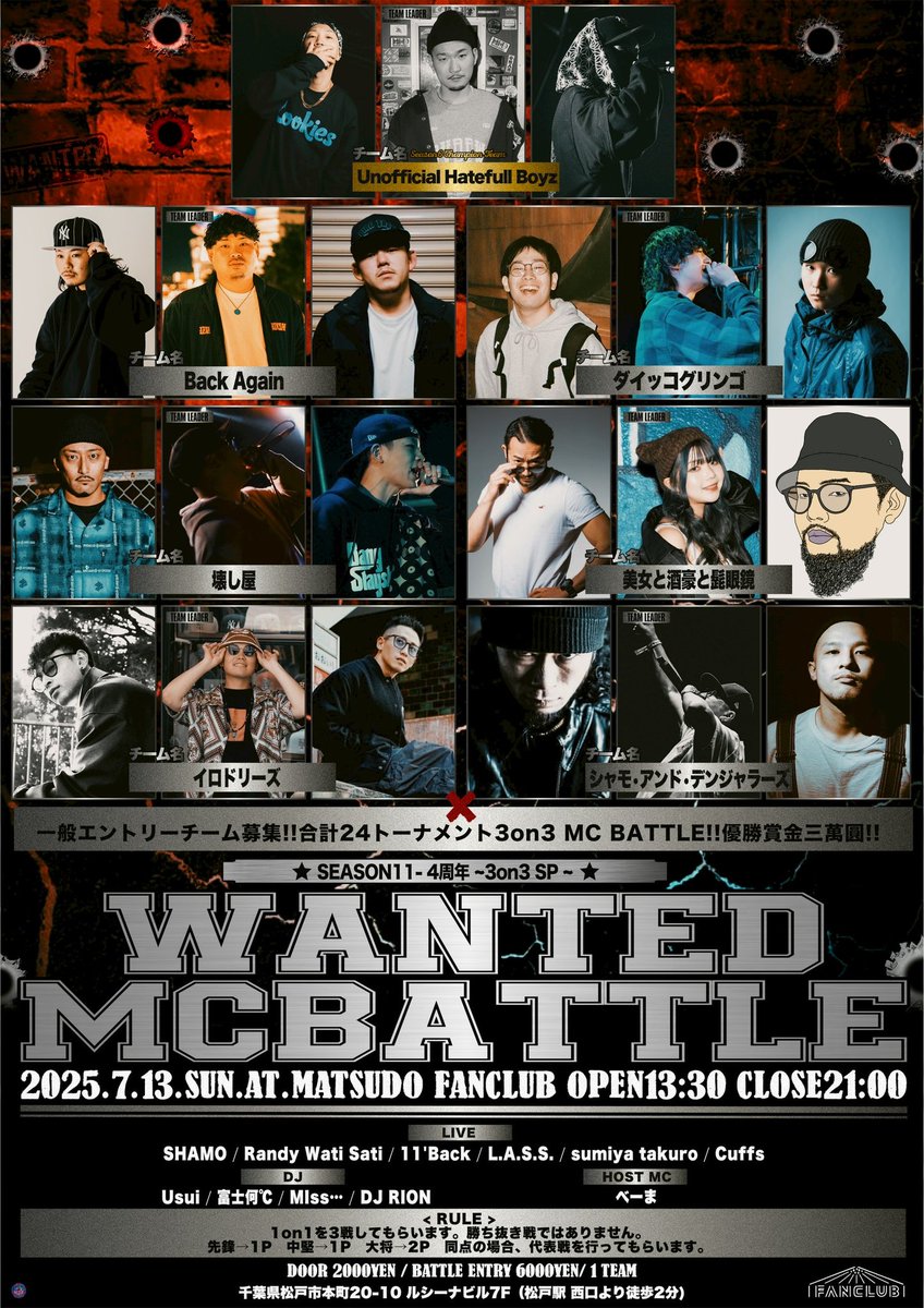 WANTED MC BATTLE tweet media