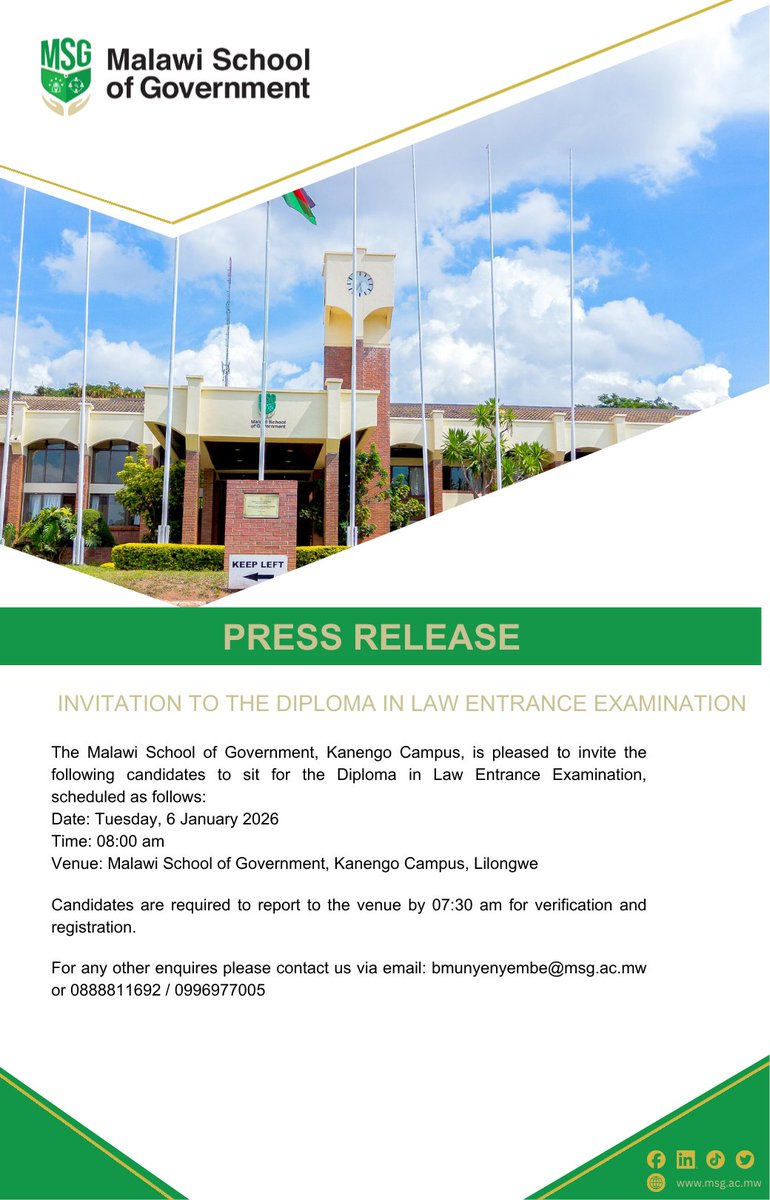 Malawi School of Government tweet media