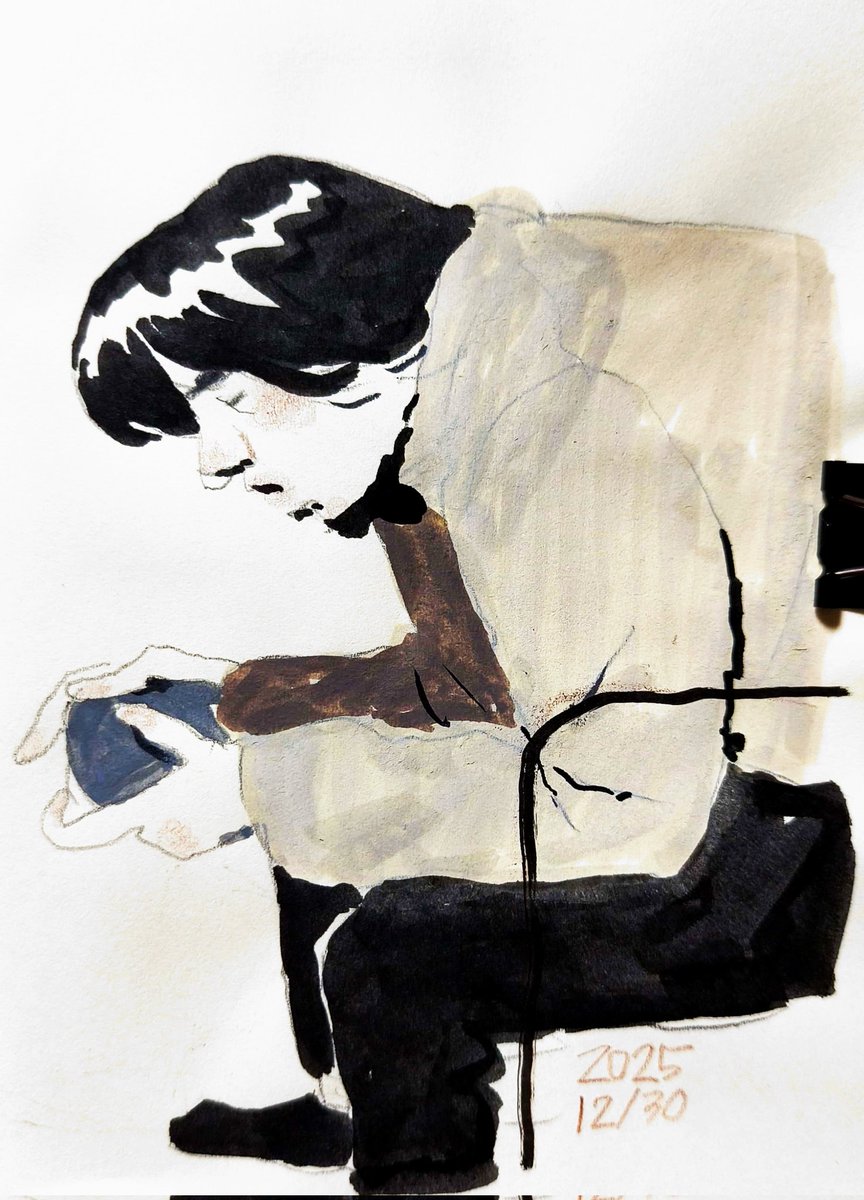 「今年はスケッチをたくさん描けて、よい1年でした 来年もよろしくお願いします」|tomokazuyoshidaのイラスト
