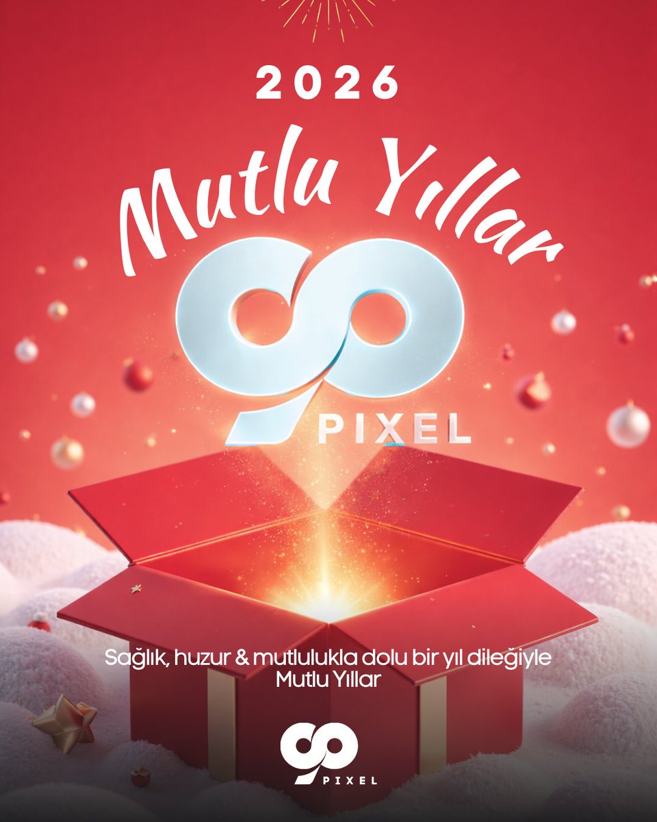 Öğrenmeye, gelişmeye ve yeni yetkinlikler kazanmaya devam ettiğimiz; sevgi, sağlık ve başarı dolu bir yıl olsun. 🎄 ❤️

🌟 Mutlu Yıllar! 

#90Pixel