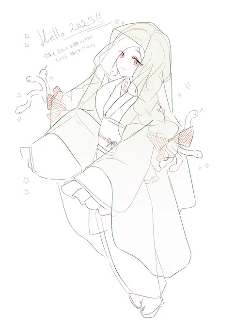 #2025年自分が選ぶ今年の4枚 今年は対面での交流もあり、趣味絵もたくさん描けたので(描き下ろしイラスト集も出せた!)、個人的に大満足な1年でした あたたかい応援、本当にありがとうございます! 来年も楽しく創作していこうと思いますので、よろしくお願いします!