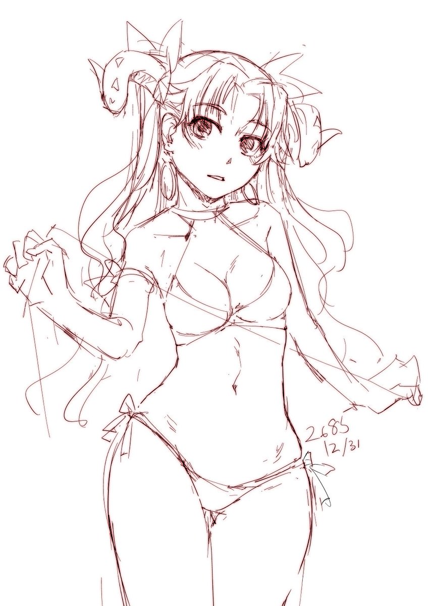 第2部終章のトドメの一撃を豪快に決めてくれた、宇宙のエレシュキガルの謎ラクガキを以て本年の描き納めといたします。
皆さんどうぞ良いお年を✨ 