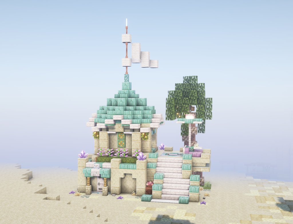 Ra__lv's tweet photo. #2025年自分が選ぶ今年下半期の4枚 
#Minecraft 
①こぐま組植木鉢の世界 ジャングル建築
②さばちゃんぽん オアシスの民家
③夜空の冬 煌めくお城
④もっ鯖Re クリスマスツリー合作 

上半期にモデクラで観光鯖初参加して
下半期はいろんな鯖で建築しました⛏️ https://t.co/wjebs88vfr