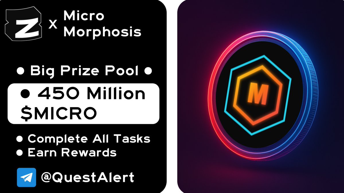 Quest_Alert's tweet photo. New #Zealy Event: Micro Morphosis (@TheMicroApp)
Winner: All Participants.

Join The Zealy Event Here: https://t.co/8sTgFljWvj

🎁 Prize Pool: 450,000,000 $MICRO tokens.
- More XP = More Tokens.

🗓 End Date: 7 January

About The Micro App:
The Micro App is a Solana based gig marketplace that puts workers first. It lets gig workers connect directly with customers, keep 90 to 95 percent of their earnings and get paid instantly through smart contracts. With transparent fees, onchain escrow and full control over pricing and schedules, The Micro App is built to replace unfair, middleman driven gig platforms with a simpler, fairer alternative powered by $MICRO.

Disclaimer: This post promotes a Zealy quest/airdrop. Participation is voluntary & at your own risk. Crypto investments/rewards involve high risk, including total loss. No guarantees on prizes or token value. Always Do Your Own Research (DYOR). Not affiliated with X/Twitter.