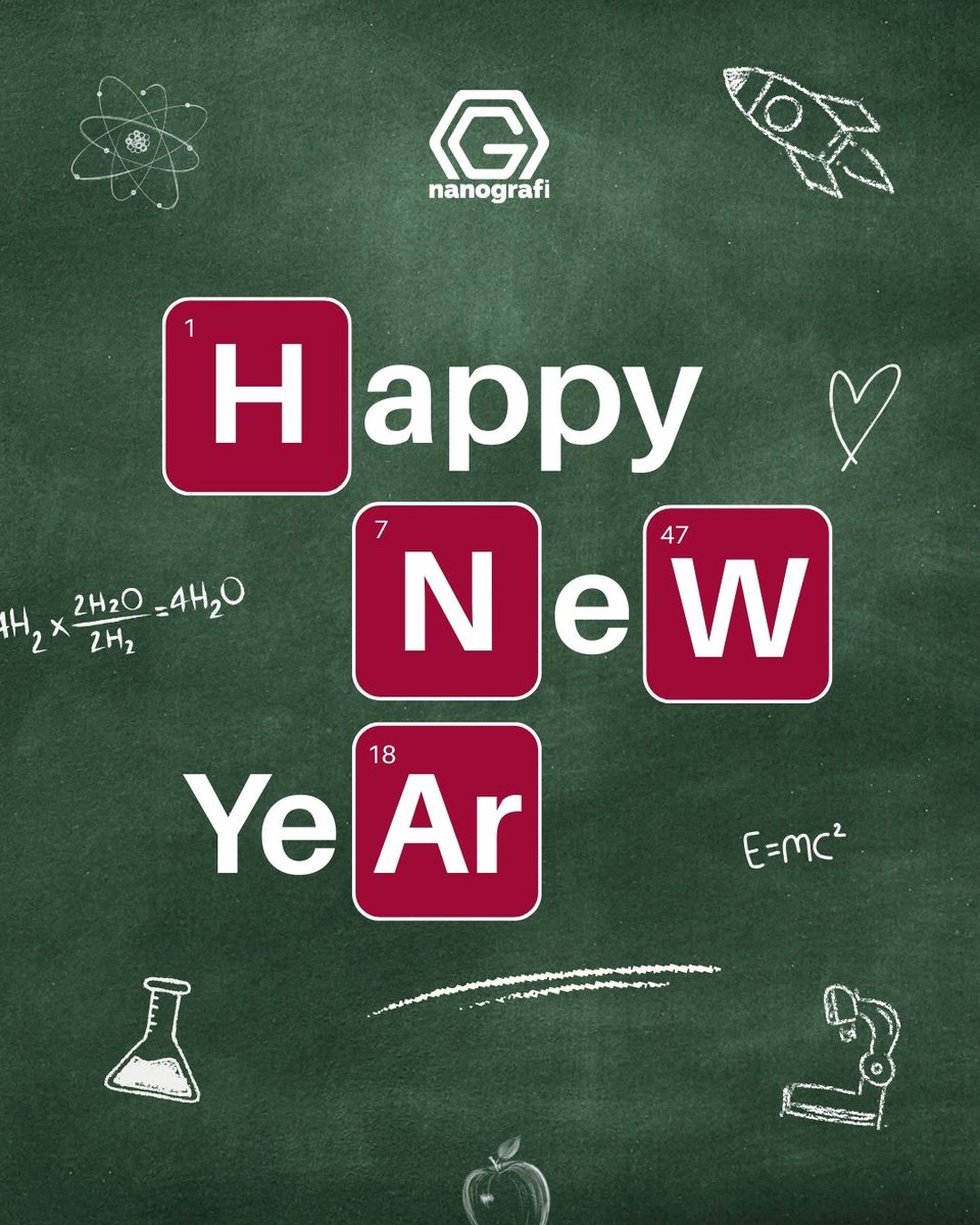 nanografi's tweet photo. Are you ready for a new era of technology in 2026? 🚀

At Nanografi, we close a year of pushing scientific boundaries and step into the new year with nanotechnology-driven solutions for a more sustainable future.

Wishing you a year driven by science. https://t.co/glu2bzOtRg