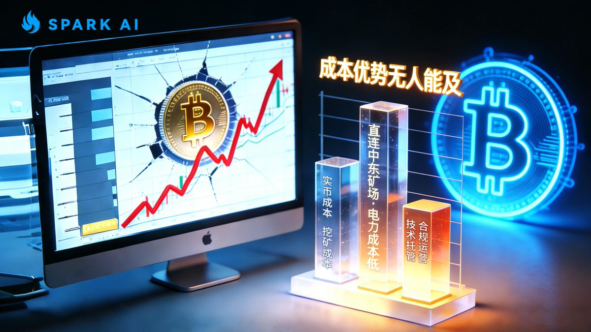 SparkAIPro's tweet photo. 🌵Desert x Digital Gold: Spark AI redefines Bitcoin mining — blending Middle Eastern energy + AI magic! https://t.co/93XSOgXlQn