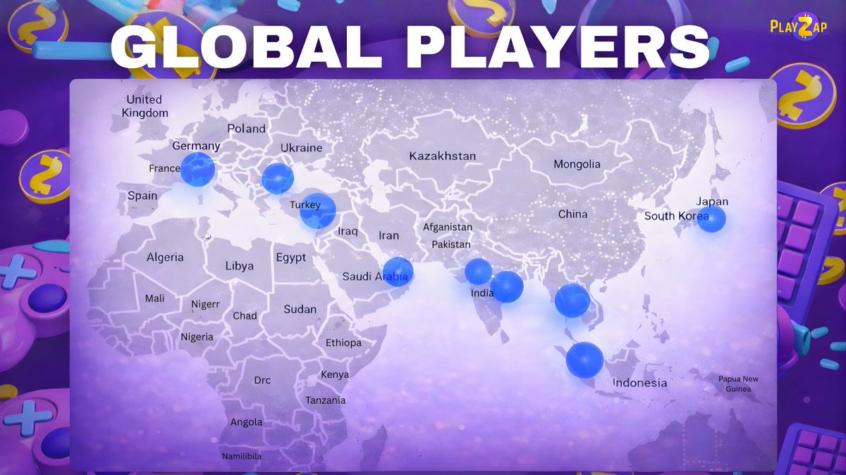 From Asia to USA and beyond PlayZap Super gaming app is available in over 160 countries via app, web &amp; telegram 🌏

One arena, with multiple free tournaments running all day, making gaming both fun and rewarding.

As the PlayZap ecosystem continues to expand globally, more
