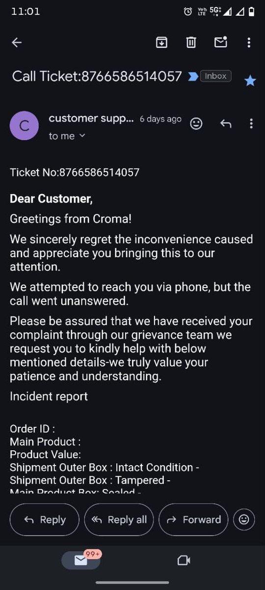 aashankV's tweet photo. Extremely disappointed with @cromaretail
Ordered iPhone 16, delivered a tile block instead.Submitted video evidence on Day 1.
8  days later — still no refund, no accountability. Mental harassment of a genuine customer.
@TataCompanies @TataGroup
@consumeraffairs @BlueDartCares https://t.co/dwyAaWNOIU