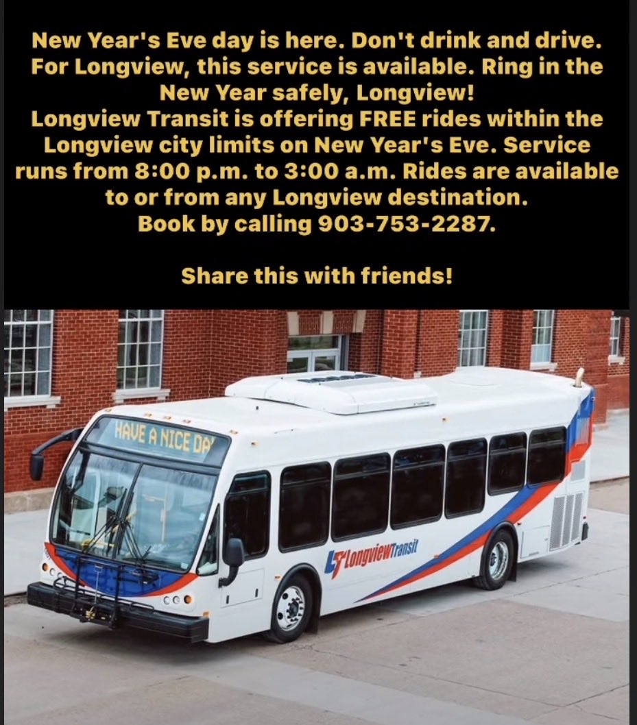 ETXprepare's tweet image. Please Share - Don’t Drink and Drive when FREE rides are available tonight!