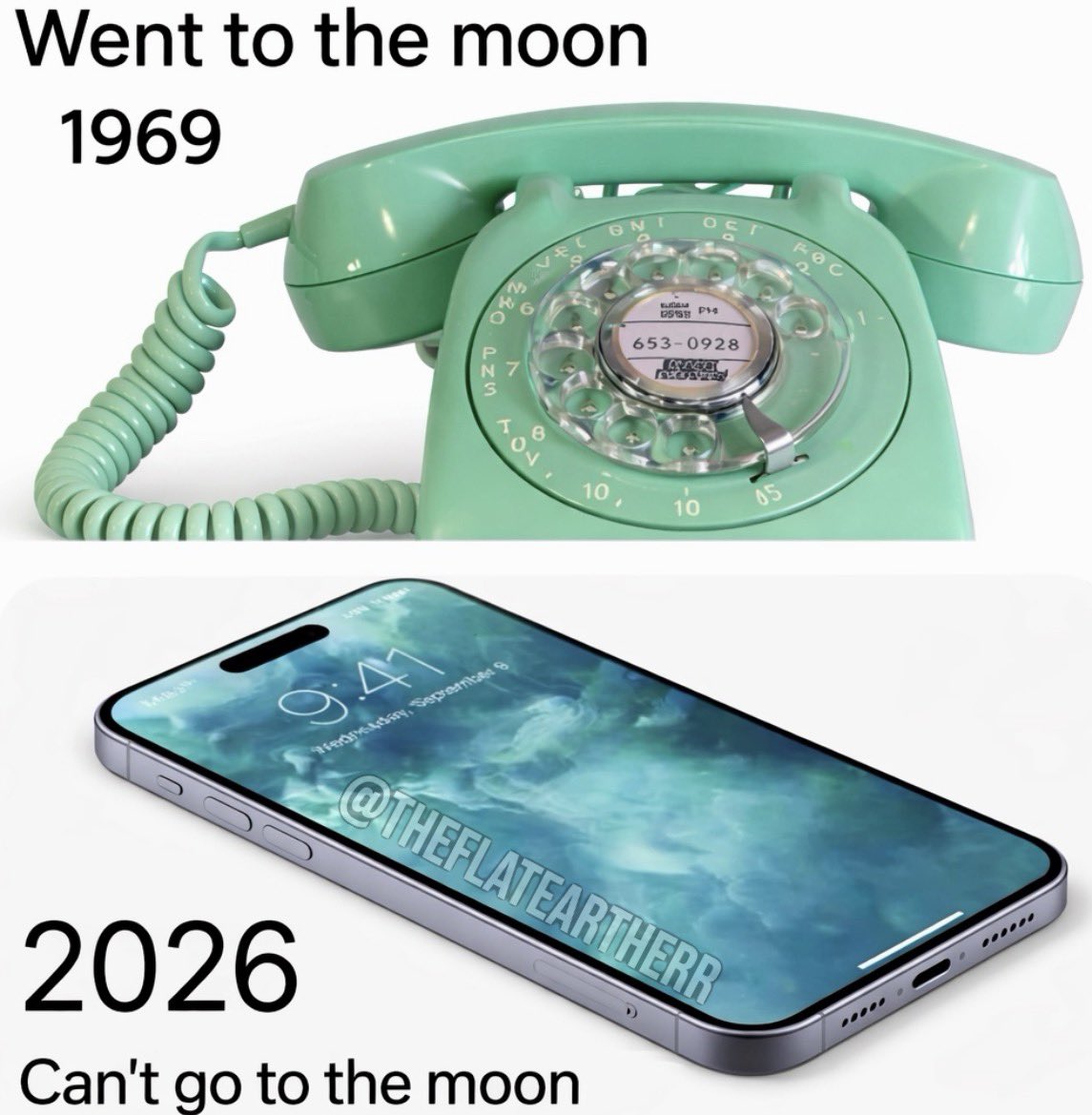 Wild how in 1969 we supposedly pulled off the moon landing with tech like this old rotary phone… but in 2026 with computers in our pockets, and it’s “too hard” to go back. Does anyone else find that suspicious?
