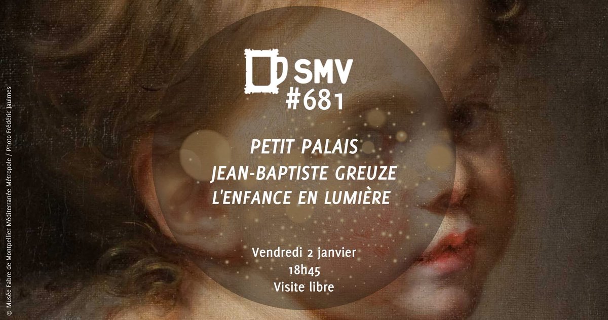 [#SMV681] 📆 #Avosagendas
Cher.e.s SMVistes,
Nous vous proposons pour ce premier SMV de l’année, un voyage dans nos jeunes années avec l’expo “#jeanbaptistegreuze - L'enfance en lumière” au Petit Palais !
🔎+ d’infos : fb.me/e/6vCmwebrW?mi…
#expoGreuze #petitpalais