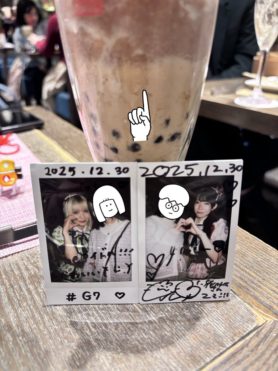 チェキ飯と、きのうの入特ツーショ すっちゃんとゆいちゃん