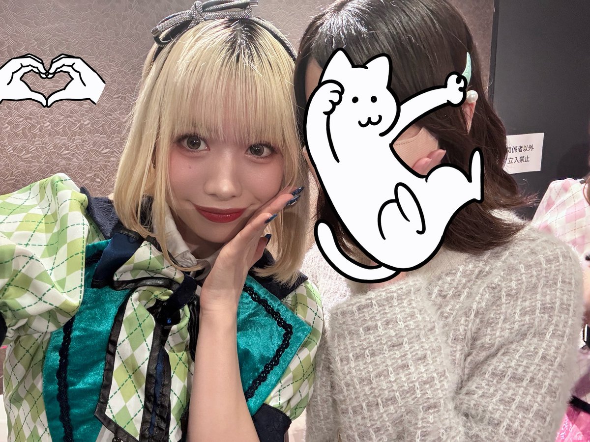 チェキ飯と、きのうの入特ツーショ すっちゃんとゆいちゃん