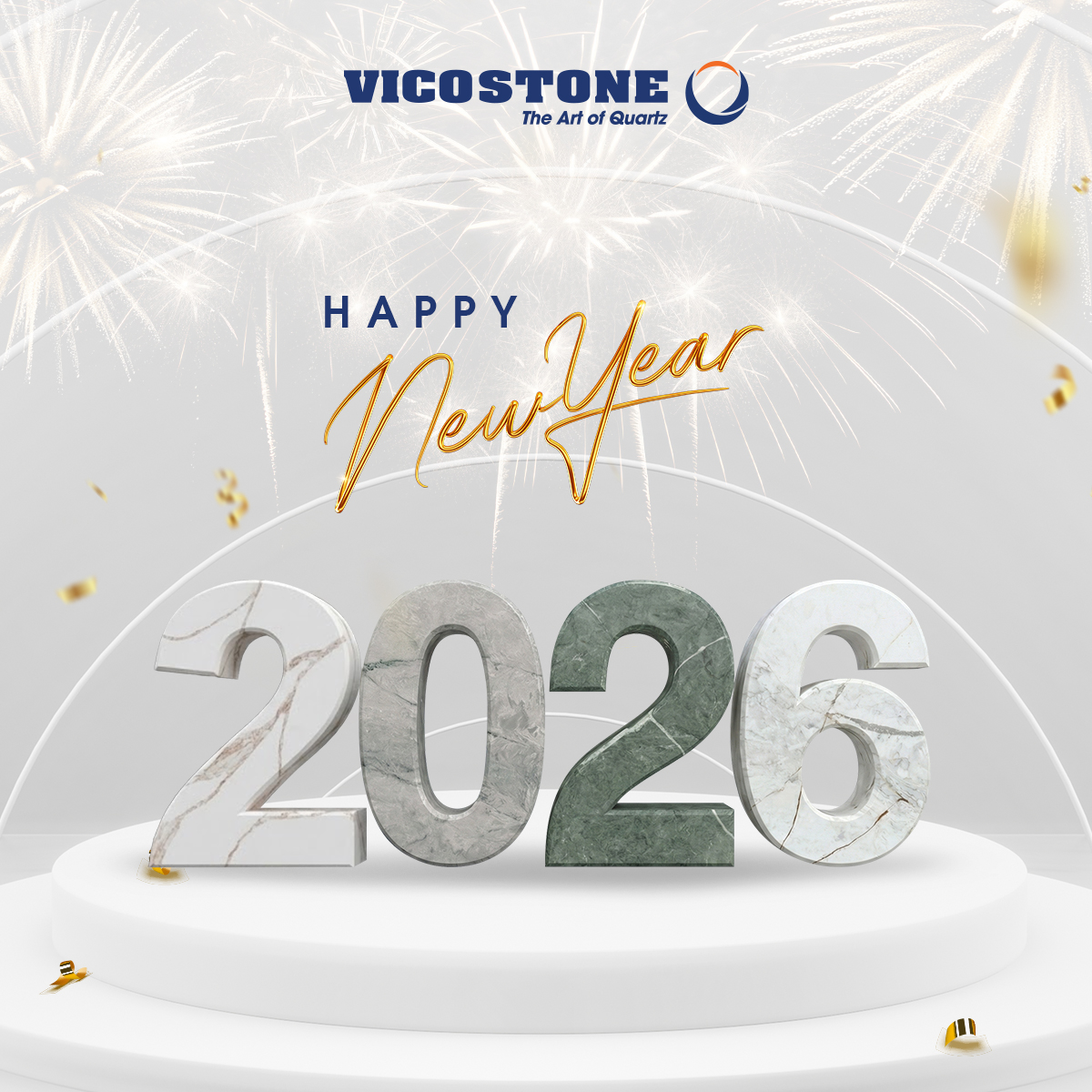 VicostoneGlobal's tweet image. 🎉 HAPPY NEW YEAR FROM VICOSTONE! 🎉

We wish you and your loved ones a year filled with love, good health, peace of mind, and countless reasons to smile. May every day bring peace, joy, and meaningful beginnings.

#Vicostone #HappyNewYear