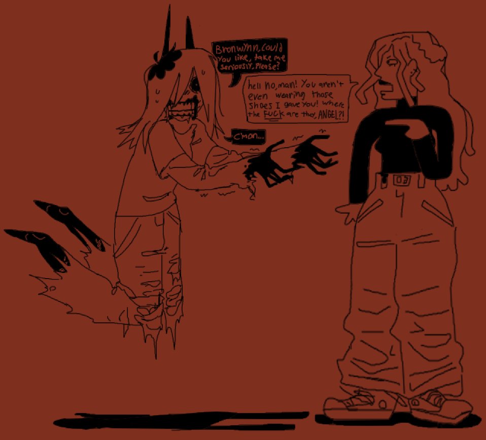 SpookuSeptember's tweet photo. Bronwynn if she was in the AU where her friend Angel/Sage killed herself and now haunts her in some half-life mod or smth idk https://t.co/p4cPeNku5k
