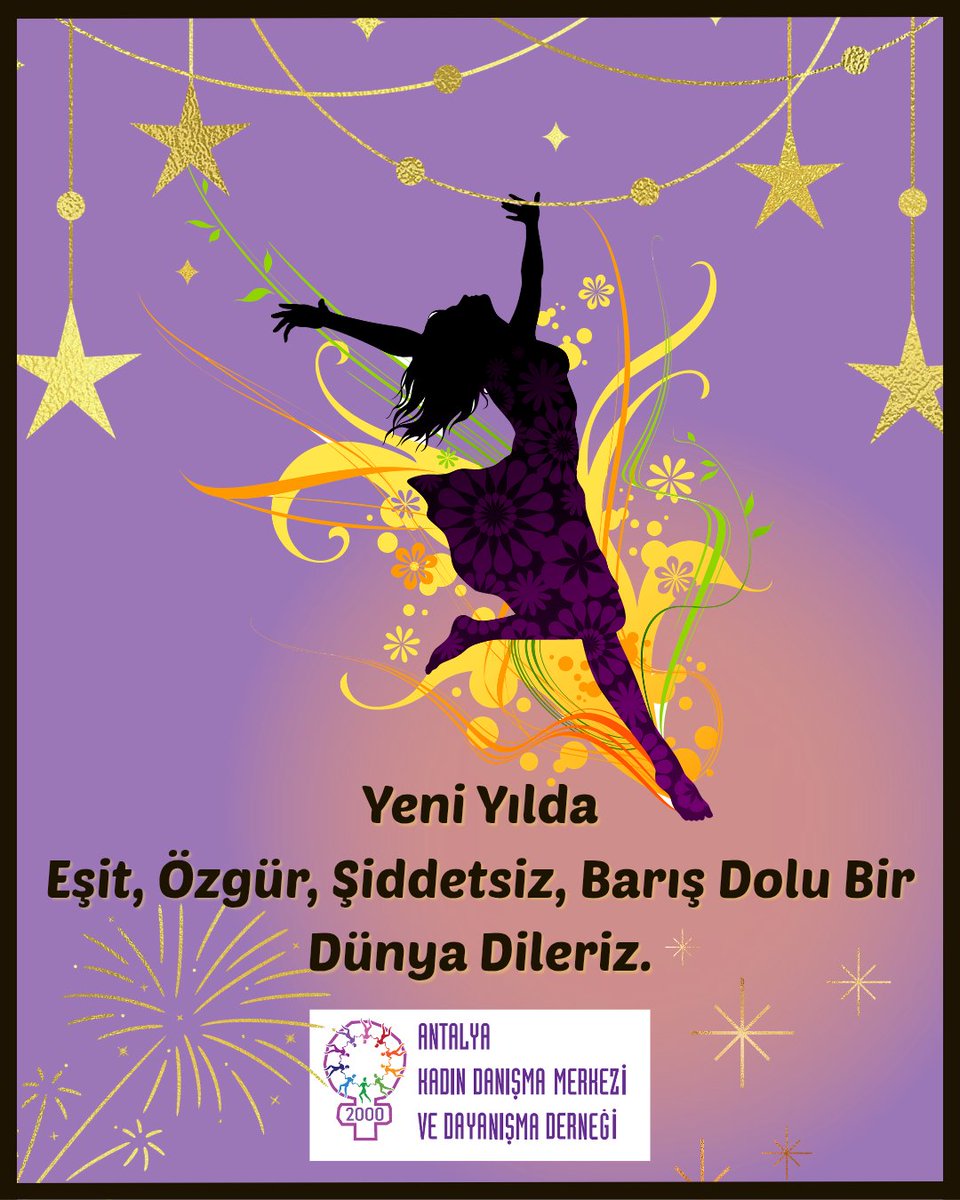 KadinDanisma's tweet image. Yeni yılda; erkek şiddetinin son bulduğu, eşitliğin sözde değil hayatın her alanında olduğu, kadınların özgürce yaşayabildiği bir dünya dileriz.
#2026