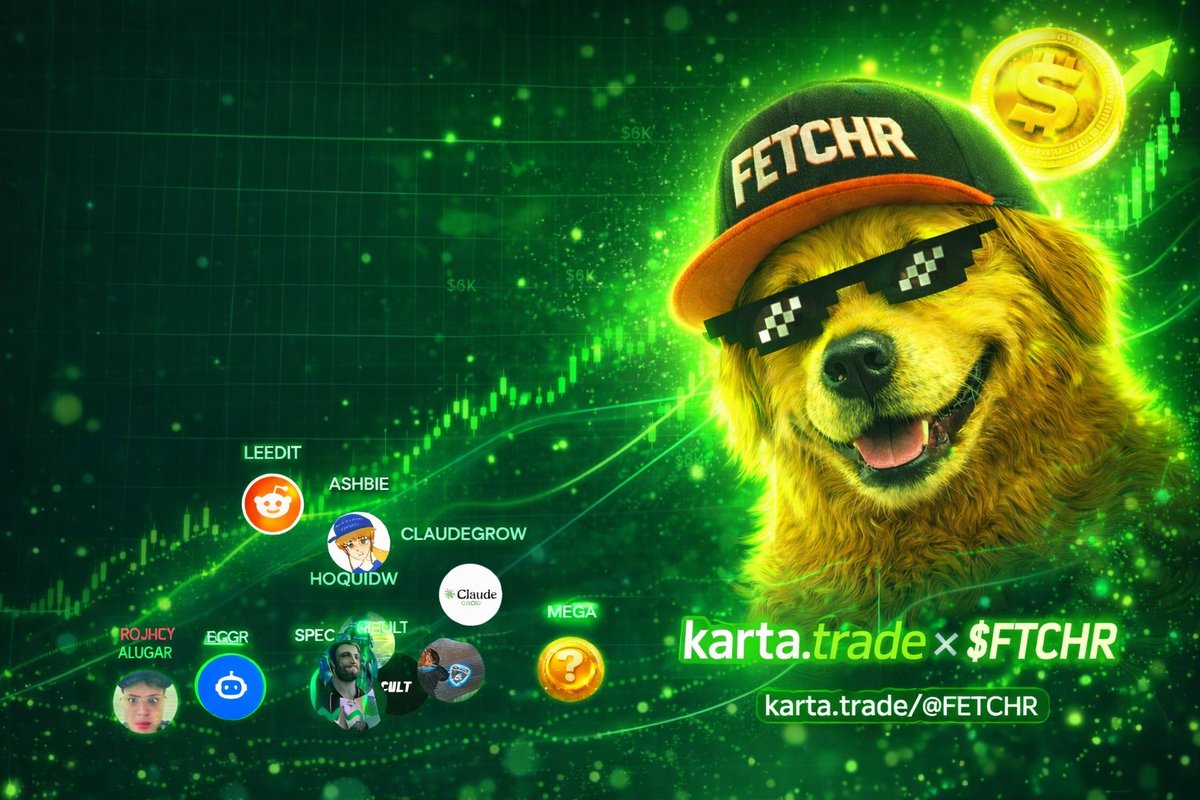 cryptodegenxxxx's tweet image. 2026 STARTS STRONG $FETCHR FAM 🧨🚀

karta.trade × $FETCHR 🤝🔥

Community powered from day one
All trading fees go to $FETCHR buybacks 💰

Built to reward holders not outsiders

karta.trade/@FETCHR