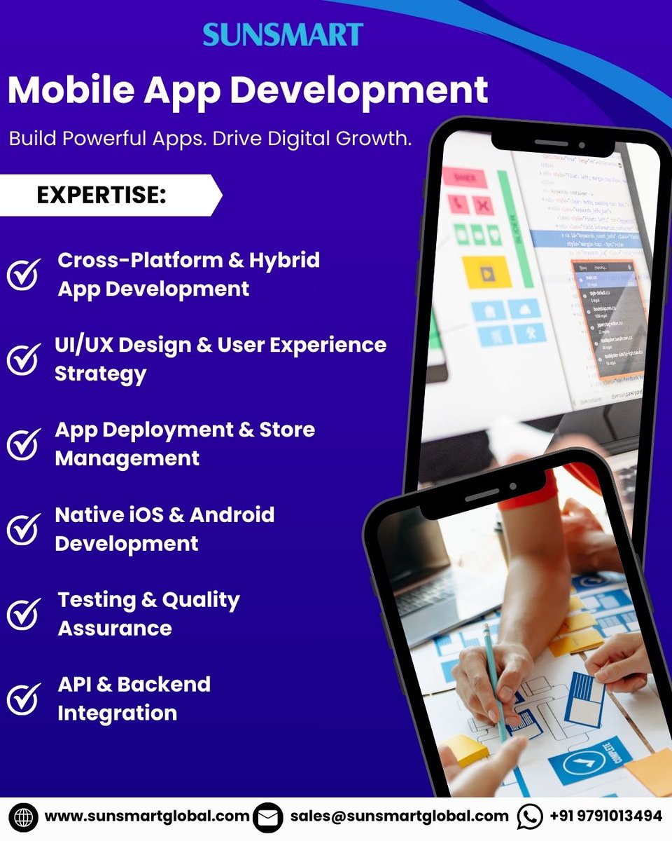 SunsmartT's tweet photo. @sunsmart_global 📱 Build powerful mobile apps that fuel business growth.
SunSmart Global delivers secure, scalable iOS &amp; Android apps tailored to your goals.
📖 Blog: https://t.co/lp6yqMBIlI
🌐 Website: https://t.co/JyCnc9myfR https://t.co/LmH6BZuLi3