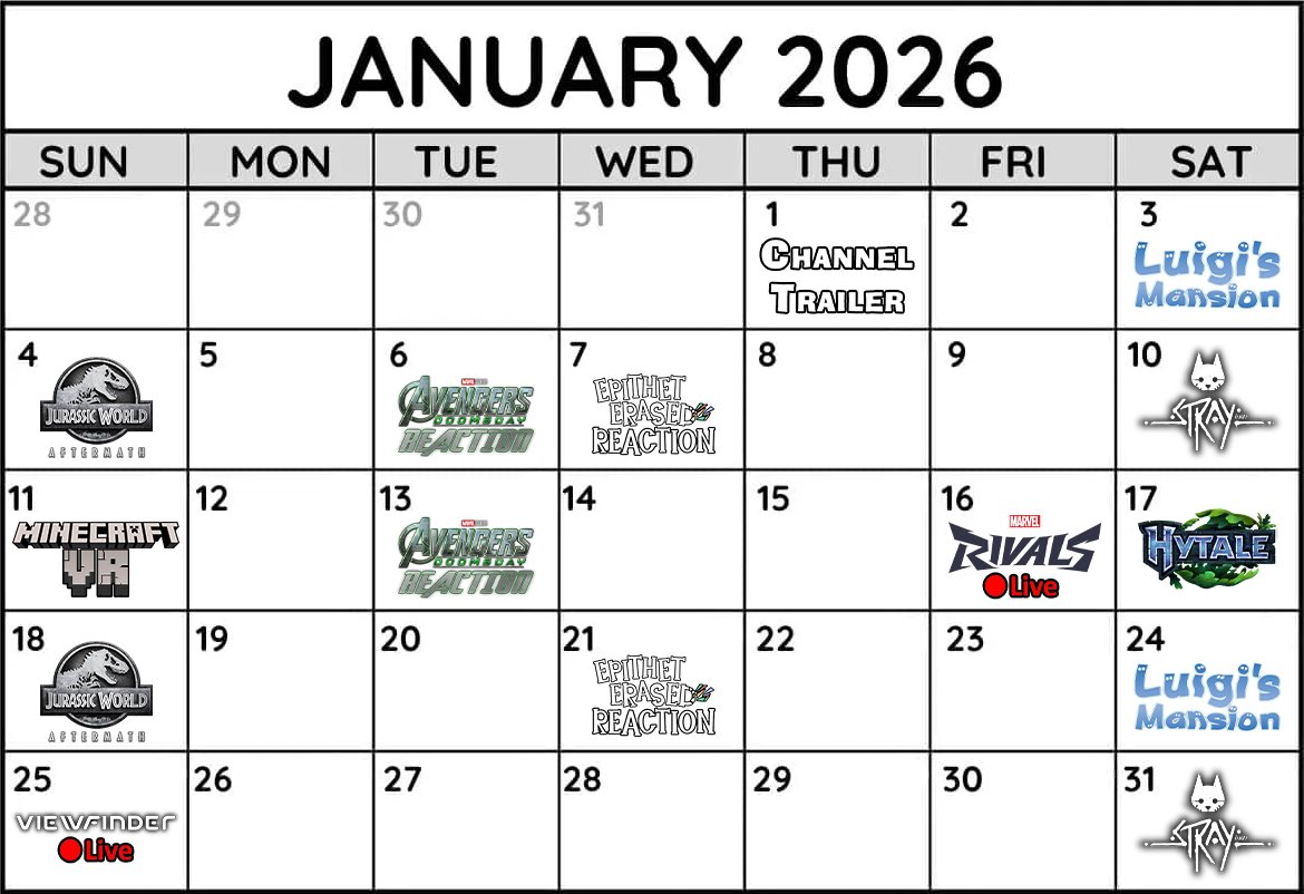 I'm ready to ring in the #NewYear on my #YouTube channel with a bunch of content ranging from finales to premieres to livestreams!
Check out my schedule for the month below and be sure to follow the link in my bio to subscribe to my channel!