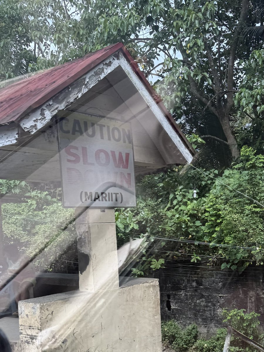 13thFool's tweet image. The ubiquitous “Mariit” road warnings are something unique to Iloilo and most places in Panay. It roughly translates to “enchanted”. It warns motorists not to blow their horns and to slow down to avoid offending the supernatural beings living there who might cause accidents.