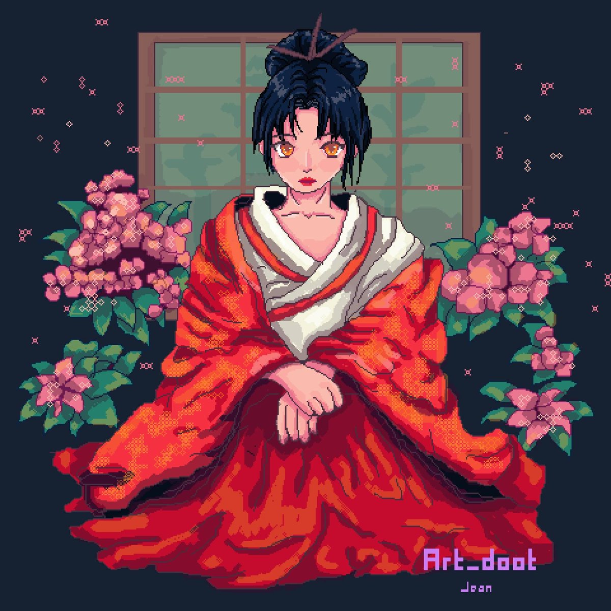 My software and my Art #pixelart #ドット絵