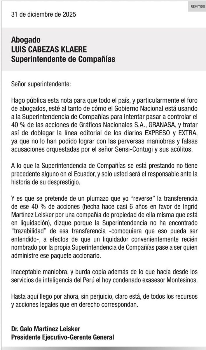 EnVozAlta's tweet photo. Del correísmo dijimos que todo lo bueno lo hicieron mal (obras con sobreprecio, por ejemplo), y todo lo malo lo hicieron bien (atornillarse en el poder, crear un marco legal para perseguir, amordazar y robar impunemente).
En este remedo de correísmo de cartón no han hecho casi nada bueno, y todo —lo regular y lo malo— lo han hecho pésimo.

En los hechos, se ve un presidente con una desidia total por el cargo: parece darle lo mismo si termina el período o no, y le importa un comino el país. A lo único que le dedica su energía es a perseguir. 

Una muestra más 👇🏼
