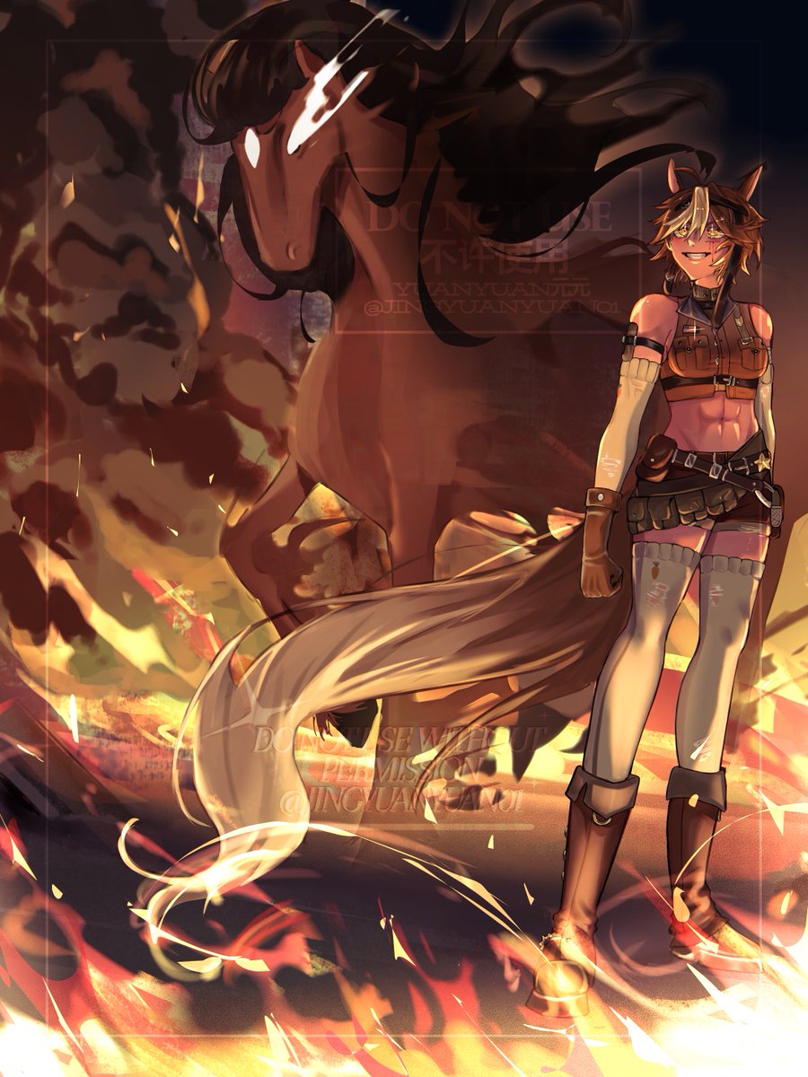 My late art submission for <a href="/UmariTomoe/">Tomoe Umari 🇺🇸🐴</a>

 #Artofwarhorse #Tomoe3ArtContest