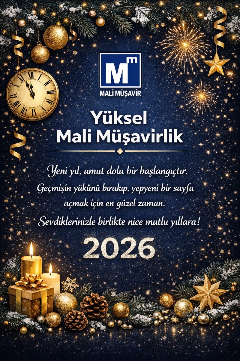 yukselsmmm's tweet photo. 2026’nın herkese sağlık,mutluluk ve huzur getirmesini temenni eder, yeni yılınızın kutlu olmasını dileriz. #MutluYıllar https://t.co/sTD35Q0gEt