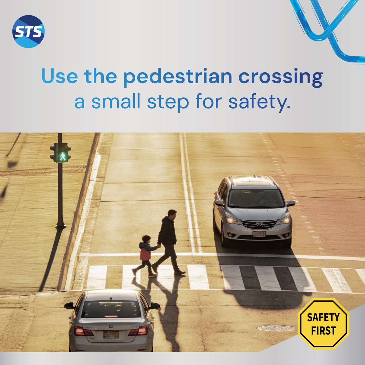 🛑 Safety isn’t luck—it’s a choice.
 
Make the right one. Use the pedestrian crossings.
 
#STSGroup #SafetyChoice #RoadSafety #PedestrianAwareness #SafetyFirst 

 🛑 السلامة ليست حظًا — بل خيارًا.
  
اتخذ الخيار الصحيح. استخدم ممرات عبور المشاة.