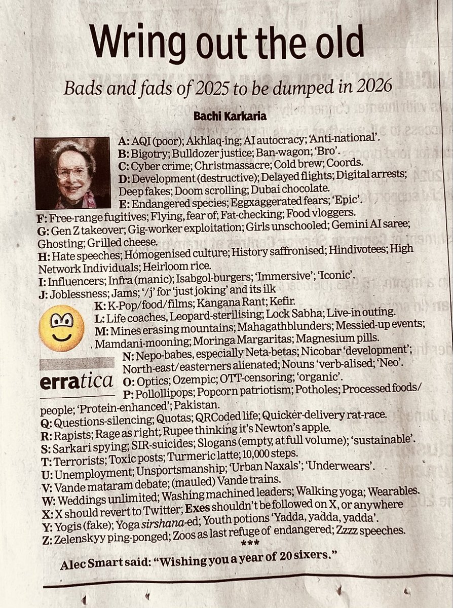 facingworld's tweet photo. Add more and delete even more!!!

Time for a new vocabulary #YearEndReflection #Goodbye2025 

Cool post @bachikarkaria @timesofindia 😎 https://t.co/zDy6xeG5EB