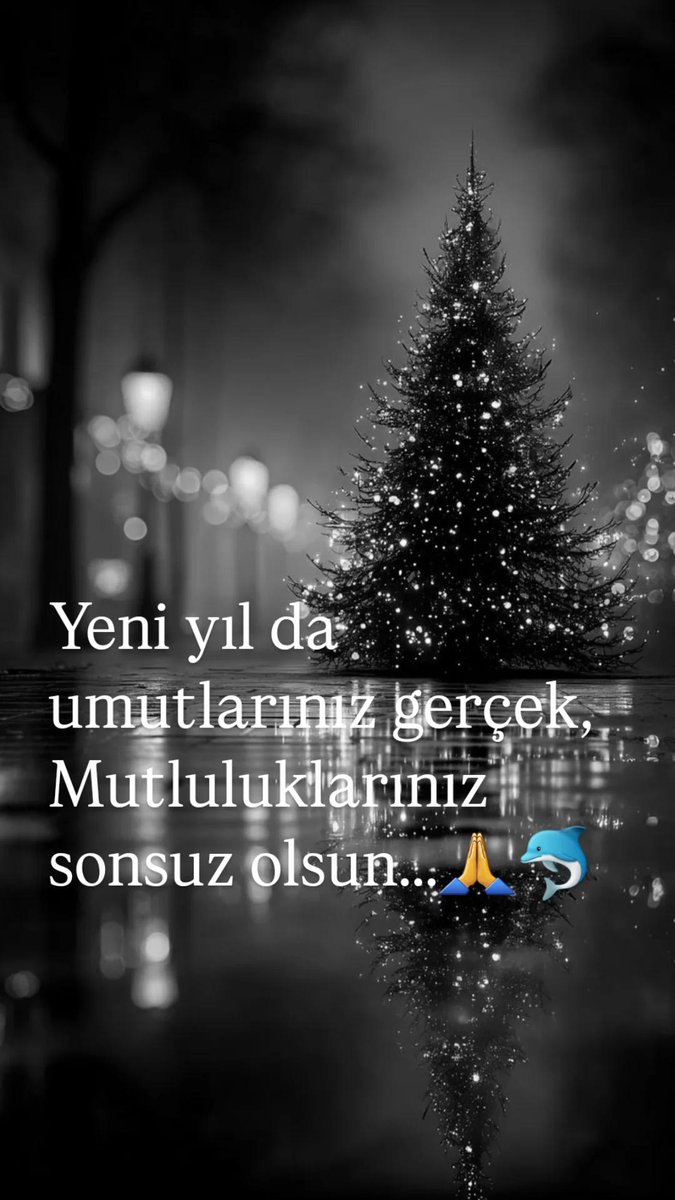 "Yeni yıl,Umut dolu bir başlangıçtır.
Geçmişin yükünü bırakıp,
yepyeni bir sayfa açmak için en güzel zaman.
Sevdiklerinizle birlikte nice mutlu yıllara..."🐬🙏❄️☃️
#MutluSeneler
#HappyNewYear