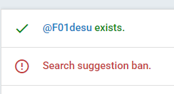 F01desu's tweet photo. damnnnn I got suggestion ban ... D: X search suggestion never good anyway. https://t.co/4ysyx8jrnJ