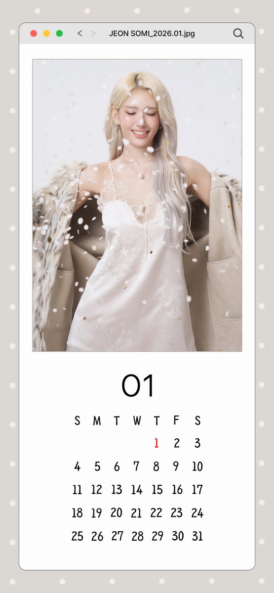 [🗓️] SOMonthly #1

🔗 bit.ly/4plGbC1

#JEONSOMI #전소미
#SOMonthly #January
#THEBLACKLABEL #더블랙레이블