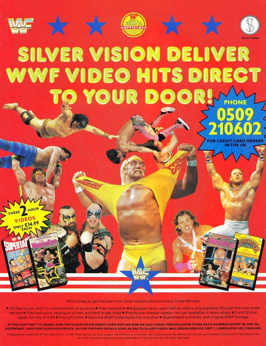 WWFWrestling1's tweet photo. Silver Vision deliver WWF video hits direct to your door! ๐ฎ๐ผ #WWE #WWF #Wrestling #SilverVision https://t.co/mMzs2VCaVF