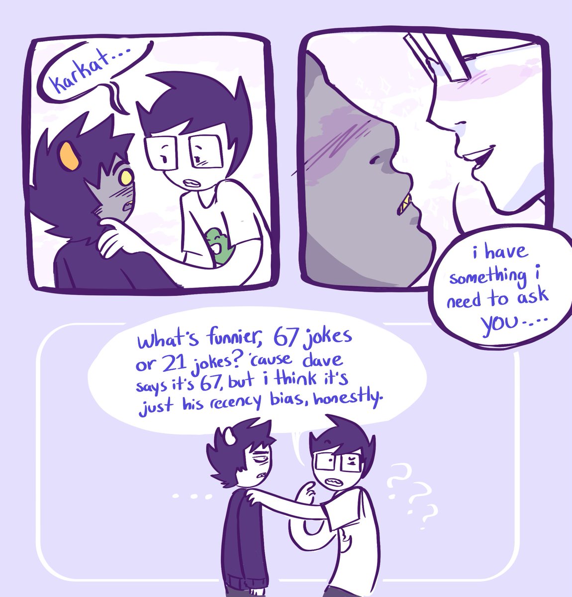 johnkat_gayly's tweet image. day 462 - poor karkat.