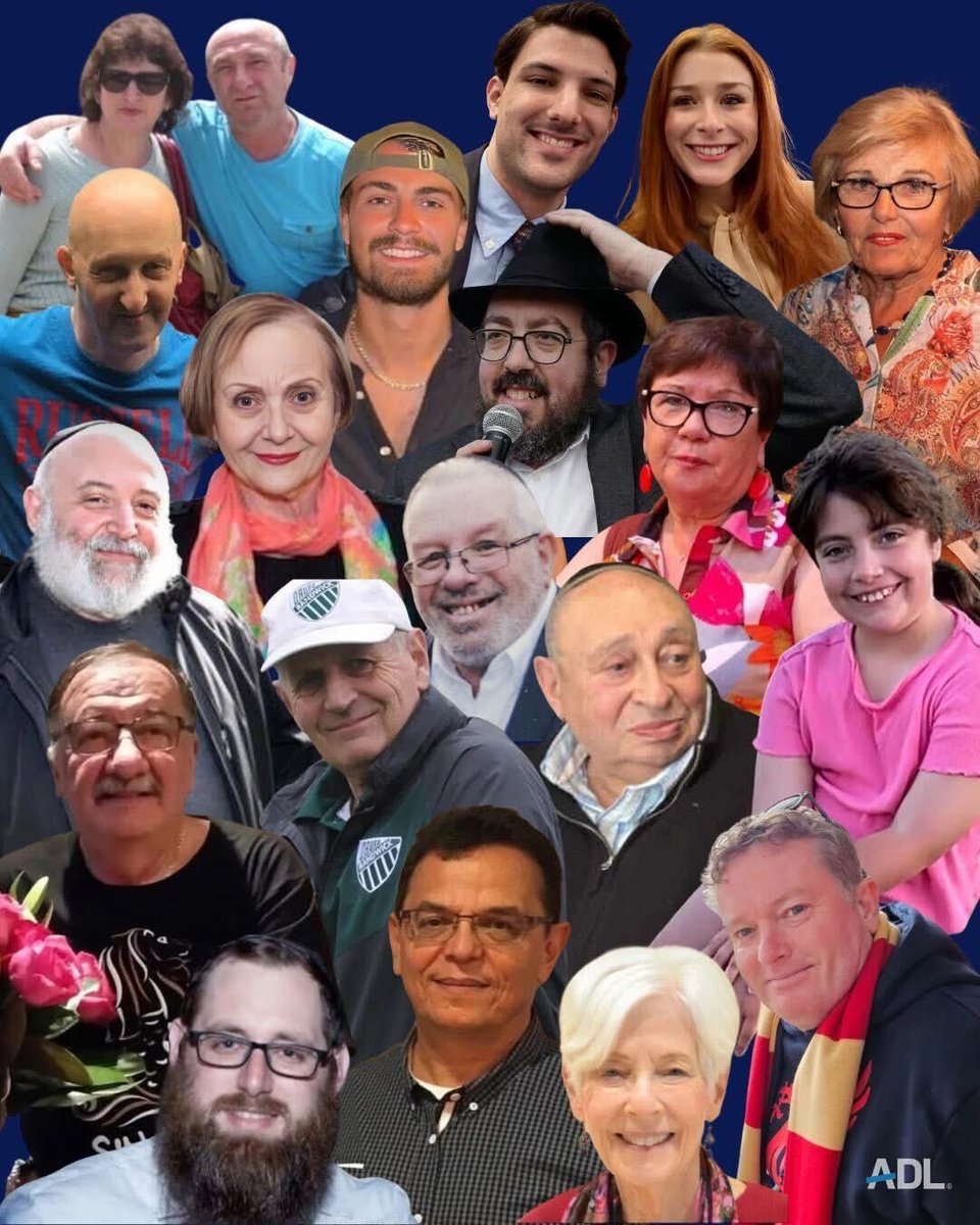 Ostrov_A's tweet image. These are the faces of the 20 people who lost their lives in antisemitic attacks that took place in the Diaspora in 2025. In Washington D.C., to Boulder, Colorado, to Manchester, UK, all the way to Bondi Beach - we’ve seen the deadly consequences of antisemitism and hate.