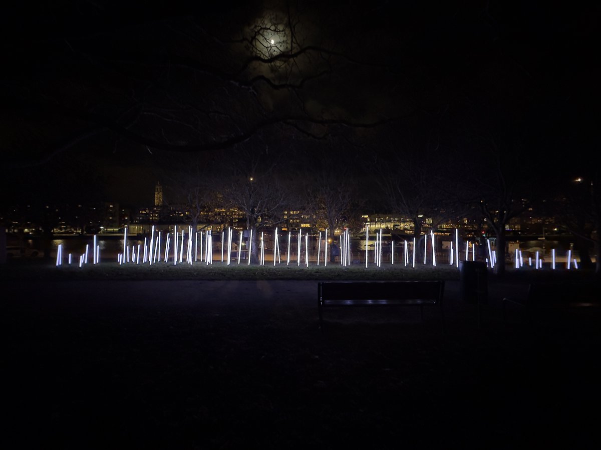 spktrjp's tweet photo. SPEKTRA joined in PATH OF LIGHT in Turku, Finland from Dec. 4-7.
Thank you all for your coming!
It was reconstructed as an installation where light and sound gently cycled within the nighttime landscape of Barker Park in Turku, alongside the flowing river. https://t.co/PfsT0QRJgU