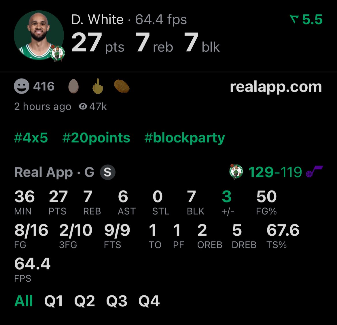iinangelo's tweet image. To quote the great Luke Kornet: “I haven’t seen a (Derrick) White kill Jazz like that since Ryan Gosling in La La Land”