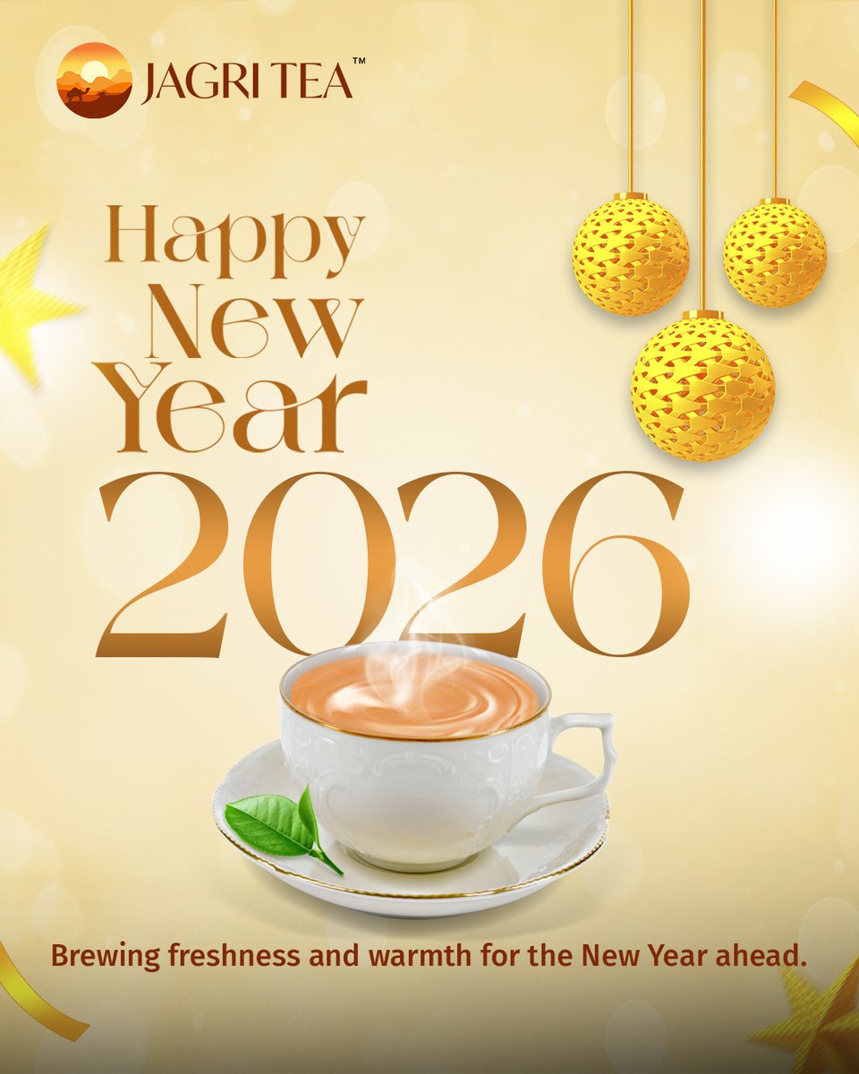BirinjGlobal's tweet photo. Welcoming 2026 with a warm cup of comfort and freshness ☕✨
Here’s to new beginnings, peaceful moments, and perfectly brewed happiness.

#HappyNewYear2026 #JagriTea #TeaLovers #NewYearWarmth #BrewedWithCare https://t.co/eH9uV1ZJ09