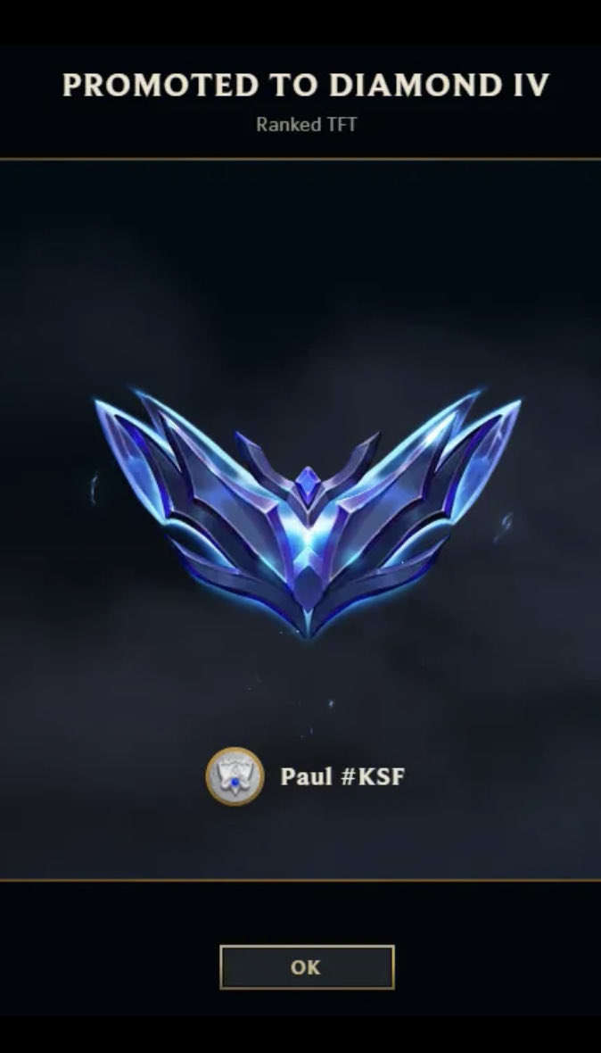 paulsurfs's tweet photo. Been grinding Tft this month and I finally hit diamond! Officially top 1% EUW
#tft https://t.co/HFwFDCvSZu