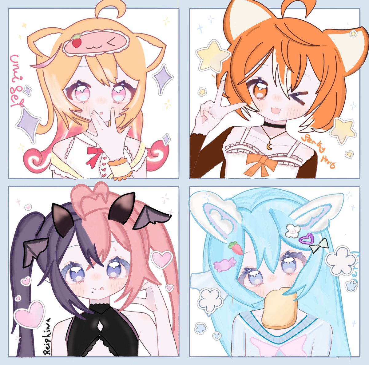 Intrest check, simplified 4 pose art price for 20$ , let me know if you want me to open this commissions